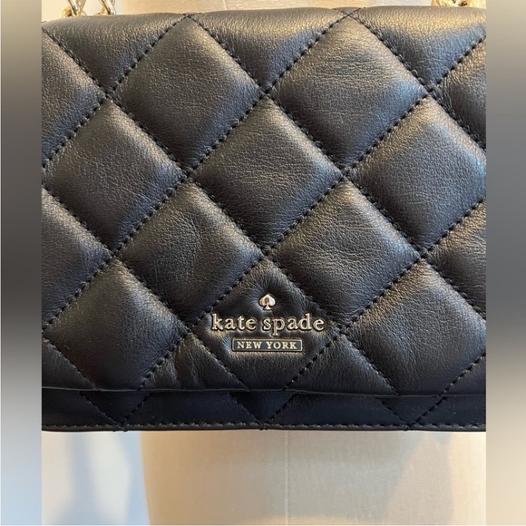 Kate Spade crossbody bag black with gold chain - Picture 3 of 15